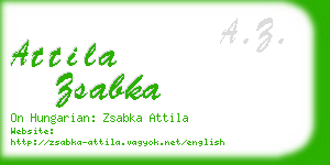 attila zsabka business card